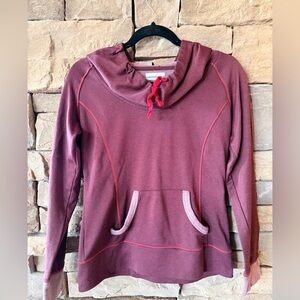 Columbia Women's Maroon Hooded Pullover with Contrast Trim